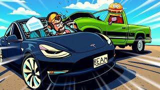 We Raced RANDOM Cars Down CRAZY Roads! (BeamNG Drive)