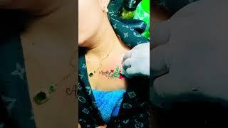 COVER UP GIRL CHEST TATTOO FLOWER SELF NAME TATTOO DESIGN 3D ALLEN 3D TATTOO HOUSE