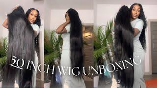 50 INCH WIG UNBOXING! FULL 13X6 LACE FRONT HUMAN HAIR ALIEXPRESS WIG SUPER THICK