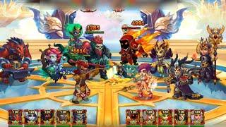 Hero Wars Mobile - Yasmine vs Helios. Using Corvus and Fafnir to protect Yasmine