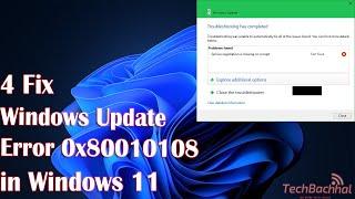 4 Fix Windows Update Error 0x80010108 in Windows 11