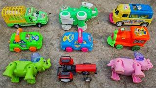 train tractor wala cartoon | toy helicopter ka video | bus, train, jcb, truck, crane, dumper