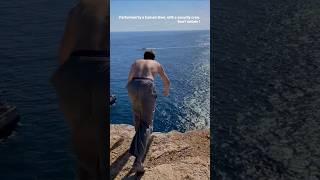 STYLISH ! RUNNING FRONT BARANI 25 M. BY IG @nilsteez #cliffdiving #acrobatics #steezy #stylish #dare