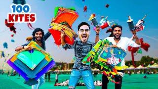 Flying 100 kites Challenge   100 पतंग से कितनी पतंग काट पाएंगे Interesting Results