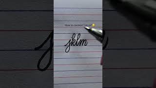 How to connect “j,k,l,m” #lettering #handwriting #calligraphy #reels #fyp #shorts