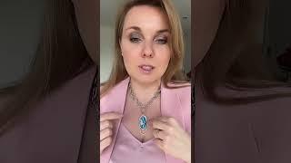 Колье голубое Нина #jewelry #винтажнаябижутерия #diamond #jewellery