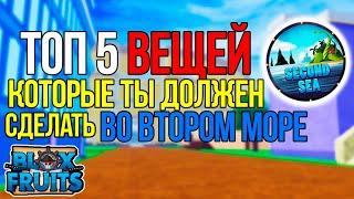 ТОП 5 ВЕЩЕЙ КОТОРЫЕ ТЫ ДОЛЖЕН СДЕЛАТЬ во 2 МОРЕ в БЛОКС ФРУТС СОВЕТЫ для НОВИЧКОВ Blox Fruits БФ BF