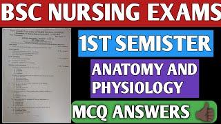 1ST SEM BSC NURSING ANATOMY AND PHYSIOLOGY MCQ ANSWERS 2025 RGUHS|BSC NURSING MCQ ANSWERS RGUHS 2025