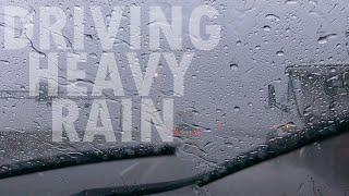 Heavy Rain and Thunder Driving for Sleeping, Study, and Relaxation