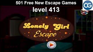 [Walkthrough] 501 Free New Escape Games level 413 - Lonely girl escape - Complete Game