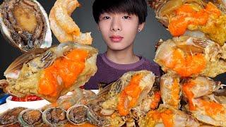 ASMR SOY SAUCE MARINATED CRAB, SHRIMP, ABALONE, OYSTER, OCTOPUS (Eating Sound) | MAR ASMR