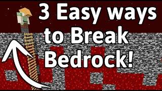 3 Easy ways to Break Bedrock in description!