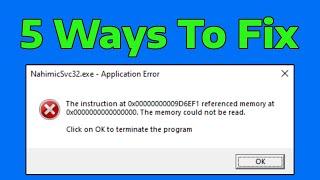 How To Fix Referenced Memory at 0x00000000 The Memory Could Not Be Read