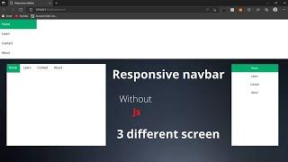 How to create Responsive Navbar Without javascript