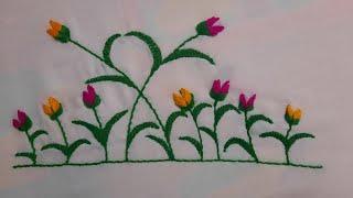 Flower Hand Embroidery Design | Hand Embroidery Flower Design | Maryam's Embroidery