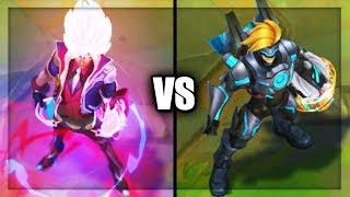 Legendary Battle Academia Ezreal vs Ultimate Pulsefire Ezreal Skins Comparison League of Legends