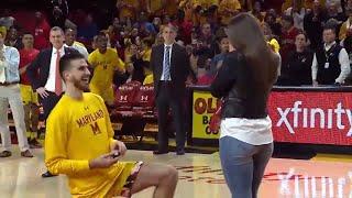 Ivan Bender Proposes on Senior Night | Maryland | B1G Basketball