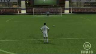 Cristiano Ronaldo FIFA 10 - NEW PENALTY KICK TECHNIQUE!