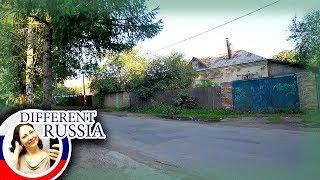 Old Russian Village of Duplex Houses. Bike Tour in Moscow Region, Russia