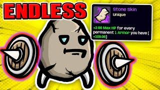 Golem with Cursed Shields & Stone Skin goes Endless | Brotato Abyssal Terrors