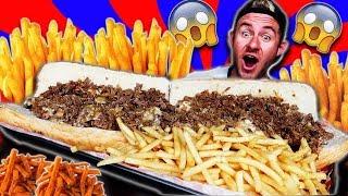 THE MONSTER TEXAS CHEESESTEAK CHALLENGE! (15,000+ CALORIES)