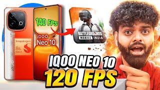 iQOO Neo 10 Mein BGMI 120FPS Sach Mein Accha Chalta Hai?  SD 8s Gen 4 Test!