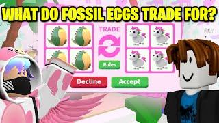 Trading the Fossil Egg For LEGENDARIES! In Roblox Adopt Me!