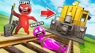 ЧУТЬ НЕ ЗАПЛАКАЛ ОТ СМЕХА И УГАРА! БИТВА СМЕШНЫХ ЧЕЛОВЕЧКОВ В GANG BEASTS