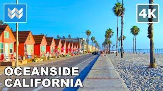 [4K] Oceanside Beach Bike Ride in San Diego County, California - Virtual Cycling Tour 