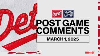 Detroit Red Wings Stadium Series Post Game Comments @ CBJ | March 1, 2025