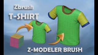 Zbrush Zmodeler Tutorial (Lowpoly modeling) TSHIRT