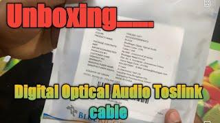 Unboxing  digital Optical Audio Toslink cable.....