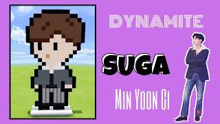 BTS Dynamite - SUGA (Pixel Art) || ️ MINECRAFT TUTORIAL