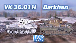 НА ЗАБИВ#100 | Немецкие ТЯЖИ 6 уровня | VK 36.01 H vs Barkhan | WoT Blitz | Zlobina Liza