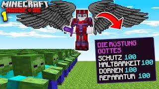 Ich habe eine RÜSTUNG GOTTES in Minecraft Hardcore hergestellt!