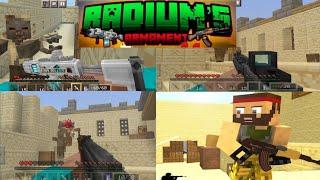 best new 3d gun mods Radium's Armament v1.0 for MCPE/BEDROCK Realistic weapons #3dgunmods #minecraft