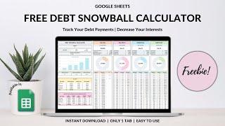 Become Debt free and get your FREE Debt Snowball here!