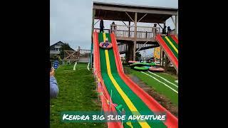 Our daughter,  Kendra,  was super brave to tackle the big slide without hesitation.