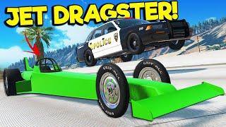 NEW JET DRAGSTER Mod Creates BIG Crashes on the Highway in BeamNG Drive Mods!