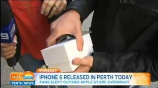 First iPhone 6 sold in Perth is dropped by kid during an interview