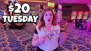 I Put $20 in 10 Slot Machines in Las Vegas and WOW!