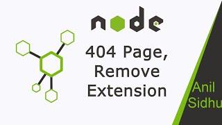 Node JS tutorial # 22 Remove extension from URL and 404 Page