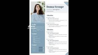 fashion Designer Beautiful CV Format MsWord Resume Template