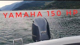 Yamaha 150 HP 2019.  start up + acceleration.