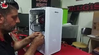 Rampage HELIOS Mesh 550W 80+ Siyah Temperli Cam 4x12cm Rainbow ATX Mid-T Gaming Beyaz Kasa MONTAJ