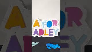 A for Adley NEW MERCH!! and pink monkey is throwing it EVERYWHERE! can you catch a glimpse of it?! 