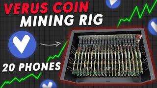 Check Out This Verus Mining Rig! This 20 Smartphone Server Miner Gets 65MH Mining Verus Coin.