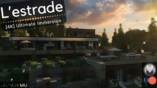 [4K]MINECRAFT : L'estrade - Modern House build - PTGI - Ultimate Immersion - x1024