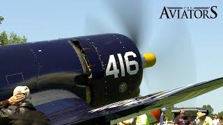 The spectacular sound of a Vought F4U Corsair (Startup, Take-off, Fly-by)