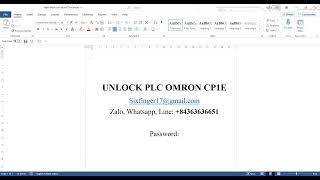 CRACK PASSWORD PLC OMRON CP1E CP1L CP1H BY USB| Bẻ khoá Plc Omron CP1E cổng USB